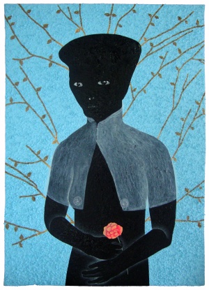 'mairenn'   mixed media   104 x 75 cm.   sold to private collection