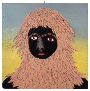 'malik 2'   mixed media   36 x 36 cm.   sold to private collection