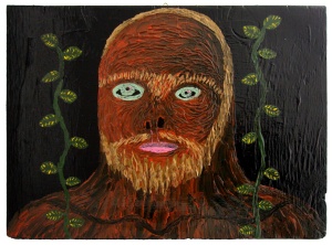 'andon'   acrylic on wood   26 x 36 cm.