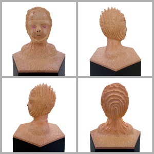 'lillias'   mixed media   30 x 35 x 31 / 141 cm. (incl. plinth)
