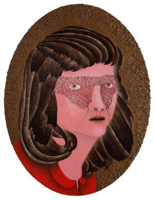'julen'   acrylic and sand on canvasboard   40 x 30 cm.