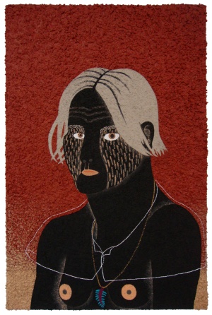 'alun'   sand, gravel and acrylic on panel   60 x 40 cm.