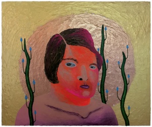 'anne'   acrylic on canvas-panel   50 x 60 cm.