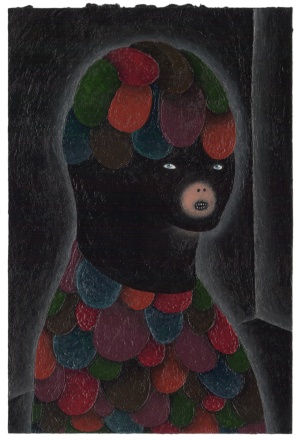 'luce'   acrylic on watercolour paper   15 x 10 cm.   sold to private collection