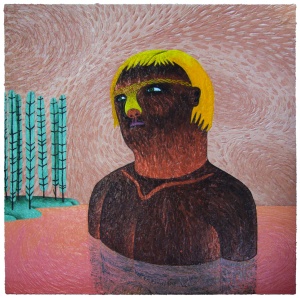'noll'   acrylic on canvas-panel   40 x 40 cm.