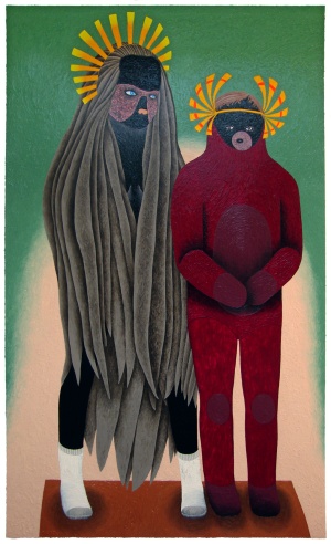 'stella & mio'   acrylic on canvas   250 x 150 cm.