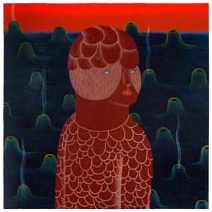 'kustaa'   acrylic on canvas   120 x 120 cm.   sold to private collection